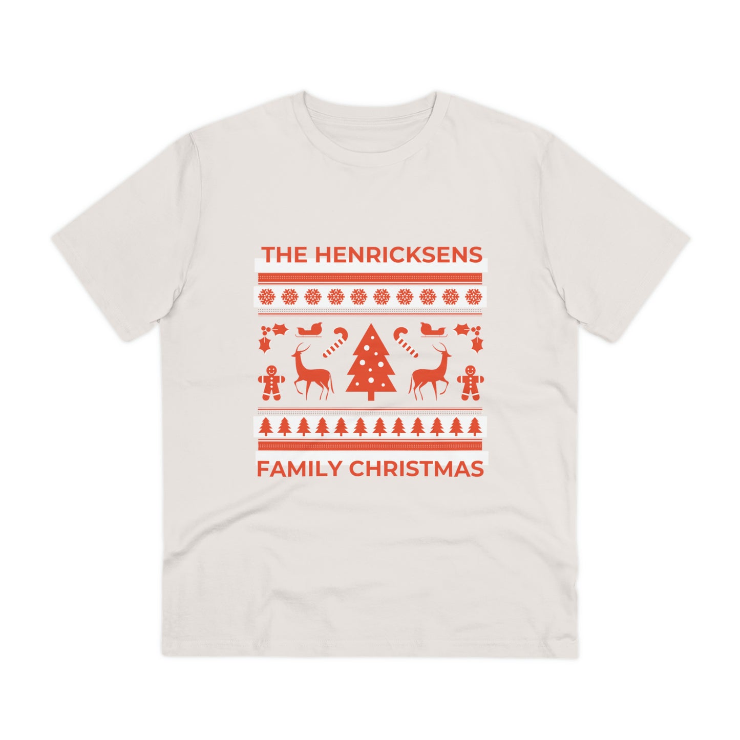 Family Christmas T-shirt Design Beautiful Christmas Gift New Year Tee Organic Creator T-shirt - Unisex