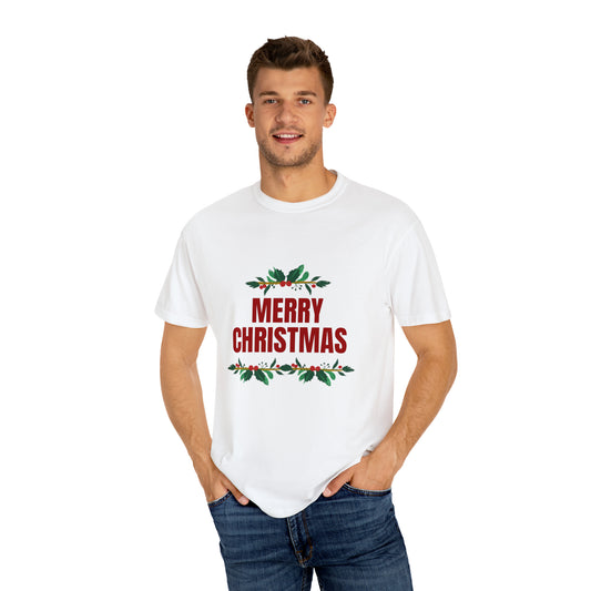 Positive Christmas Vibes T-shirt Merry Christmas Tee Christmas Gift For Her Gift For Him  Unisex Garment-Dyed T-shirt